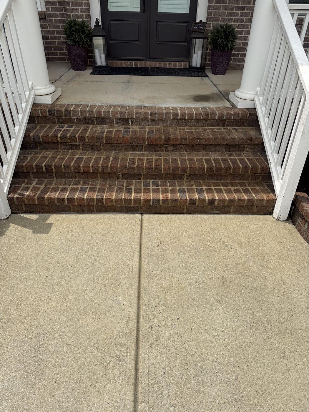 After pressure washing